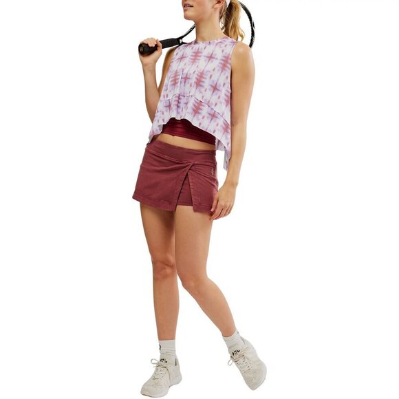 NWT FP Movement Hot Shot Mini Skort in Red Sour Cherry - Picture 5 of 6